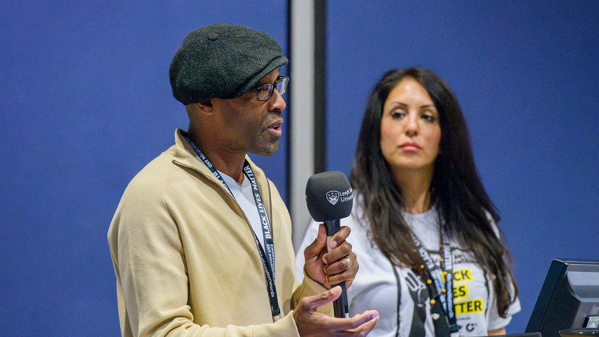 Ricardo Barker and Syra Shakir at the Black Lives Matter conference 2023.