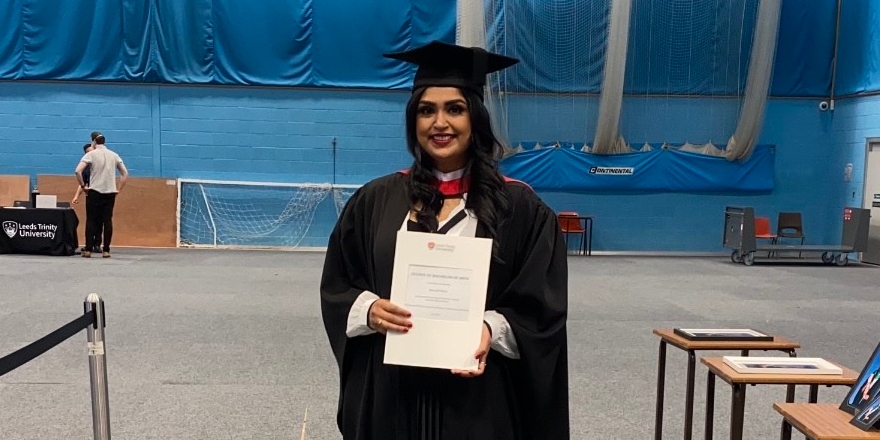 Professional Practice: Supporting Children, Young People graduate Saira Mirza graduating