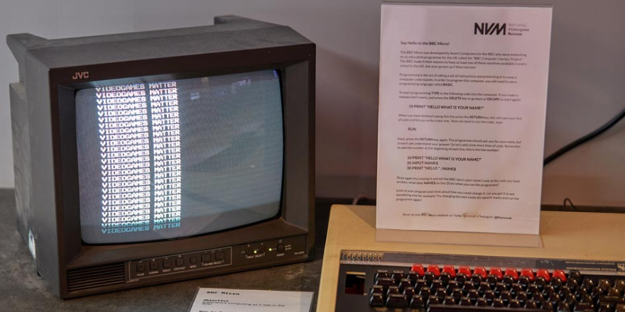 An old television screen displays the words Videogames Matter